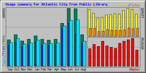 Usage summary for Atlantic City Free Public Library